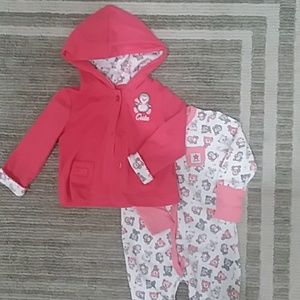 Absorba One Piece with Matching Hooded Jacket